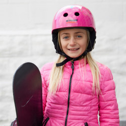 TRIPLE 8 - Wipeout Snow Neon Pink Kids Helmet