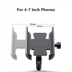 Black phone holder for Electric Scooters