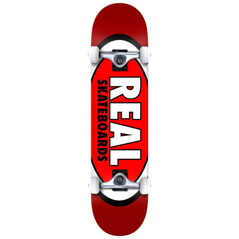 REAL - Classic Oval Red 7.3" Skateboard Complete
