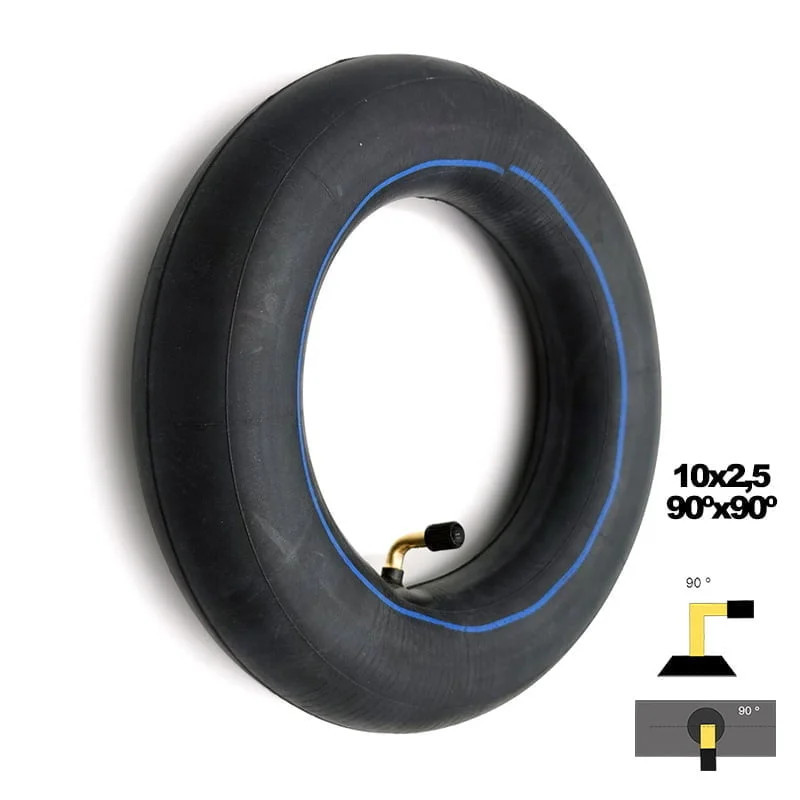 Camera d’aria 10×2,5 90ºx90º Valvola Curva per Monopattino Elettrico