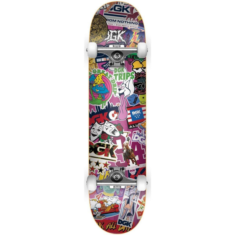 DGK - StickUp Pink Veneer 7.75" Skateboard Complete