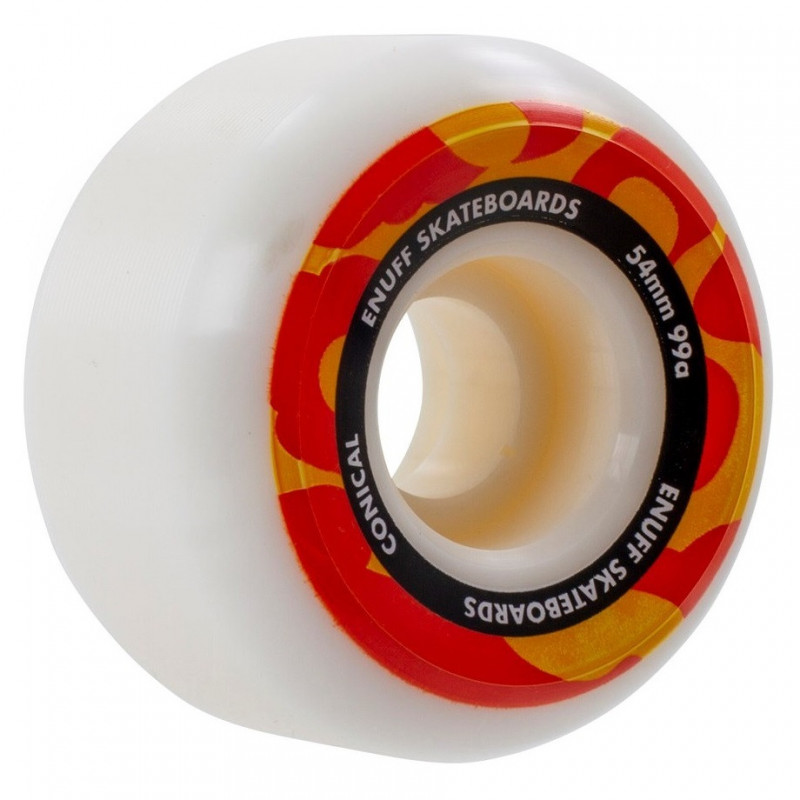 ENUFF - Conical White Orange 54mm 99A Wheels