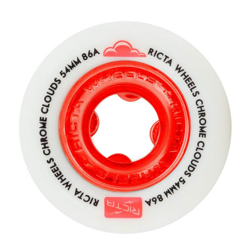 RICTA - 54mm Chrome Clouds Red 86a Wheels