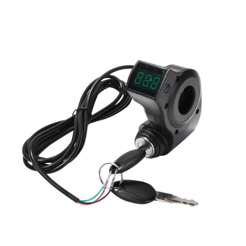 Blocco chiave di accensione con voltmetro e connettore SM per Monopattino Elettrico