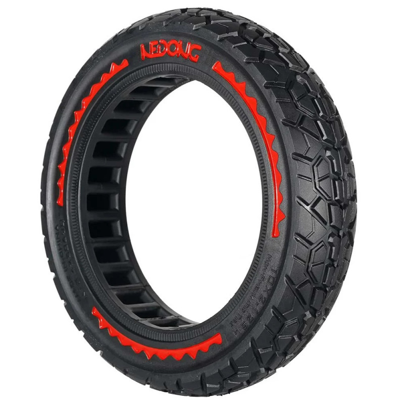NEDONG - Solid Offroad Tire 10X2.125 - 6.5 (42.5mm) Red For Electric Scooters