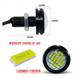 12V Eagle Eye Red LED Headlight