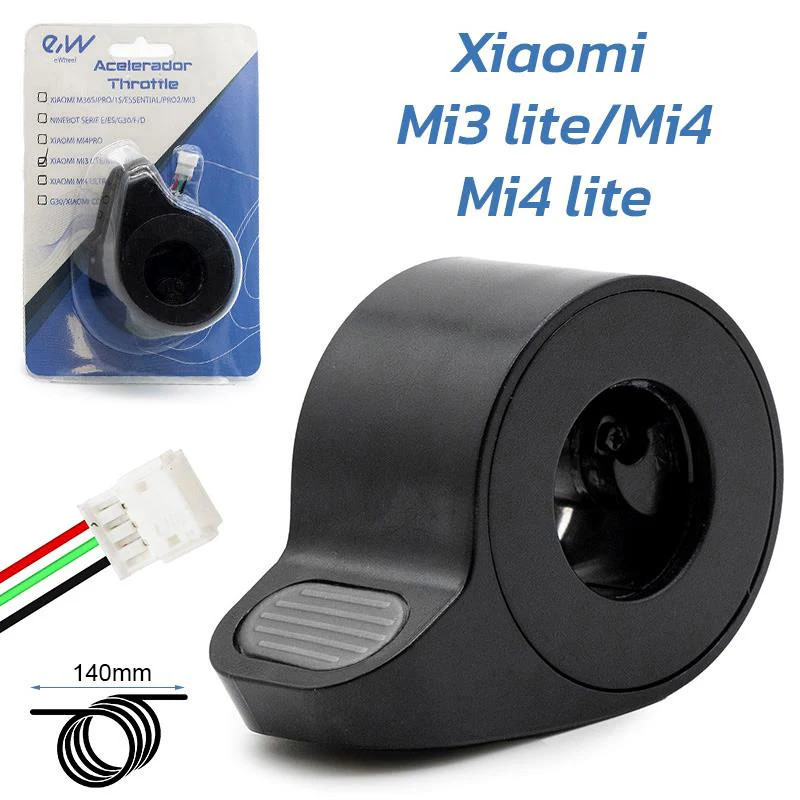 EWHEEL - Black Accelerator Mi3 Lite / Mi4 / Mi4 Lite (1st Gen) for Electric Scooter