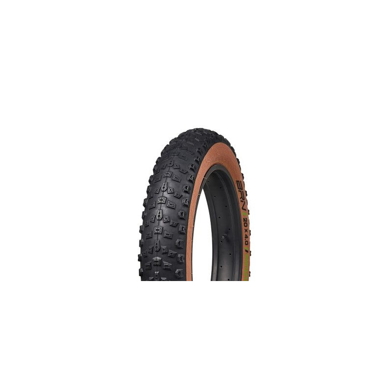 BRN - Copertone Offroad 20x4 Nero/Marrone per Fatbike