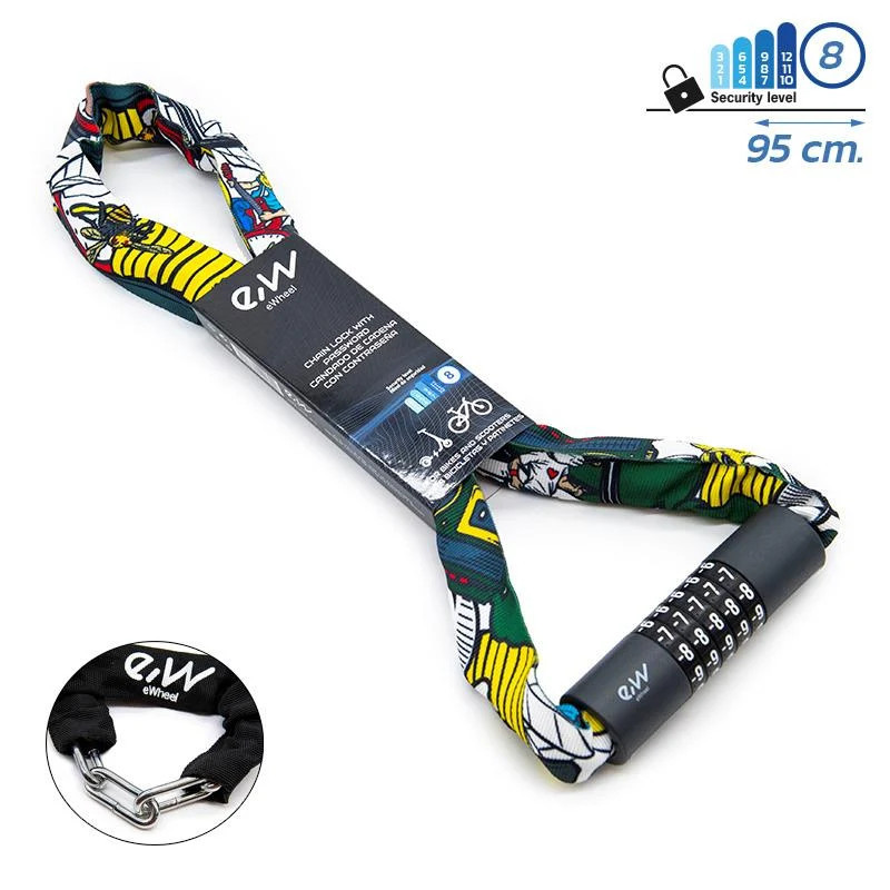 eRIDER360 - Graffiti Fabric Cover Combination Lock