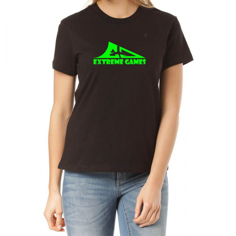 EXTREME GAMES - Black Logo Green T-shirt