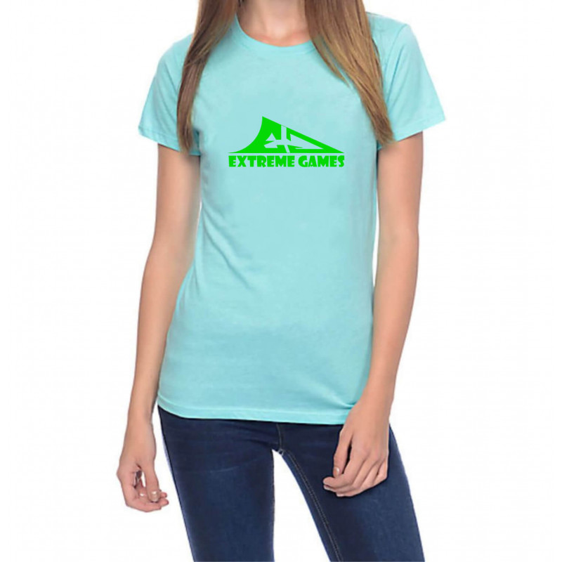 EXTREME GAMES - Turquoise Logo Green T-shirt